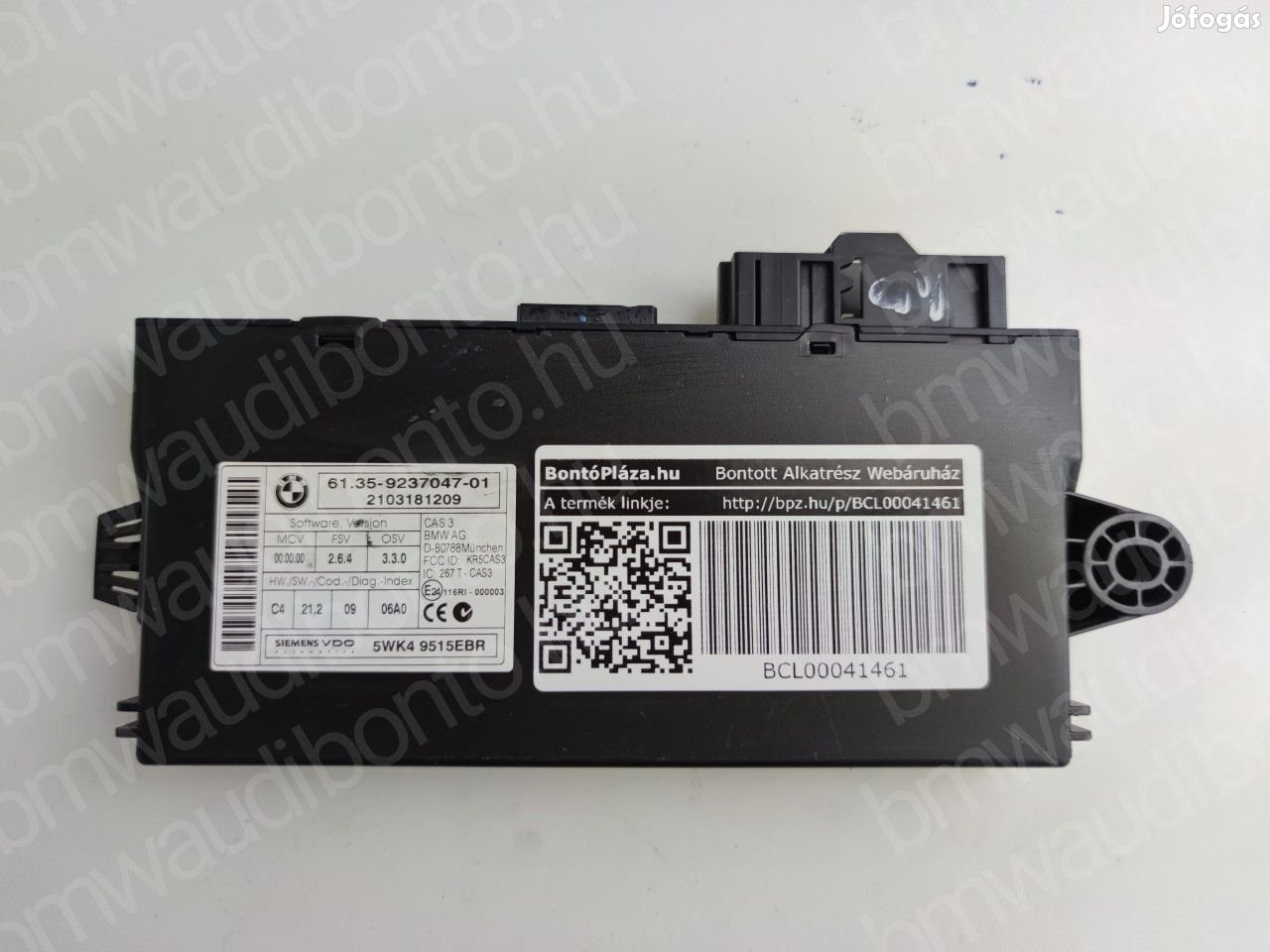 BMW 1 (E87) Indításgátló vezérlőegység/modul (9237047)