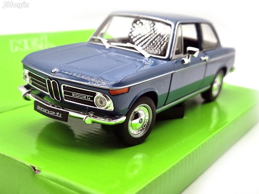 BMW 2002Ti 1966 kék - Welly modellautó 1:24