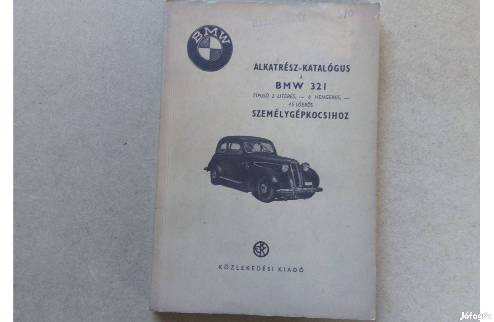 BMW 321 alkatrészkatalógus 1952