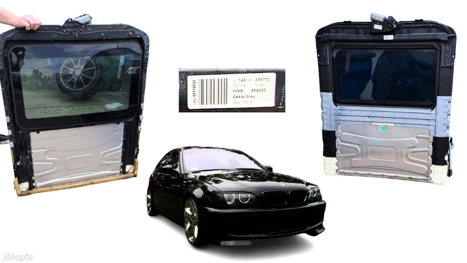BMW 3 E463 limuzin 20D elektromos napfénytető, karcos, csz 07112695
