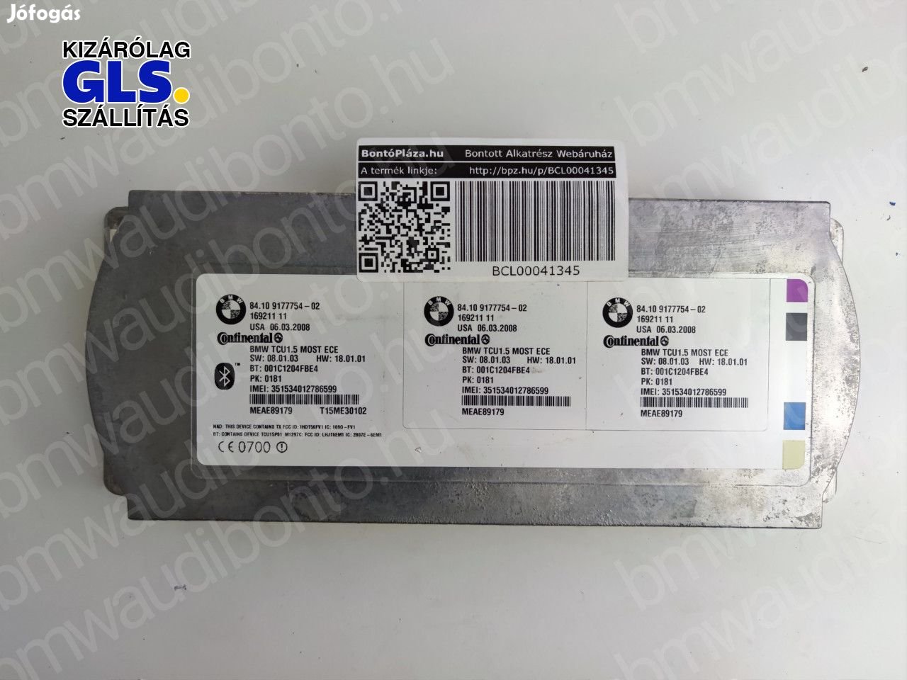 BMW 3 (E90) Bluetooth vezérlőegység modul (9177754, 84109177754)