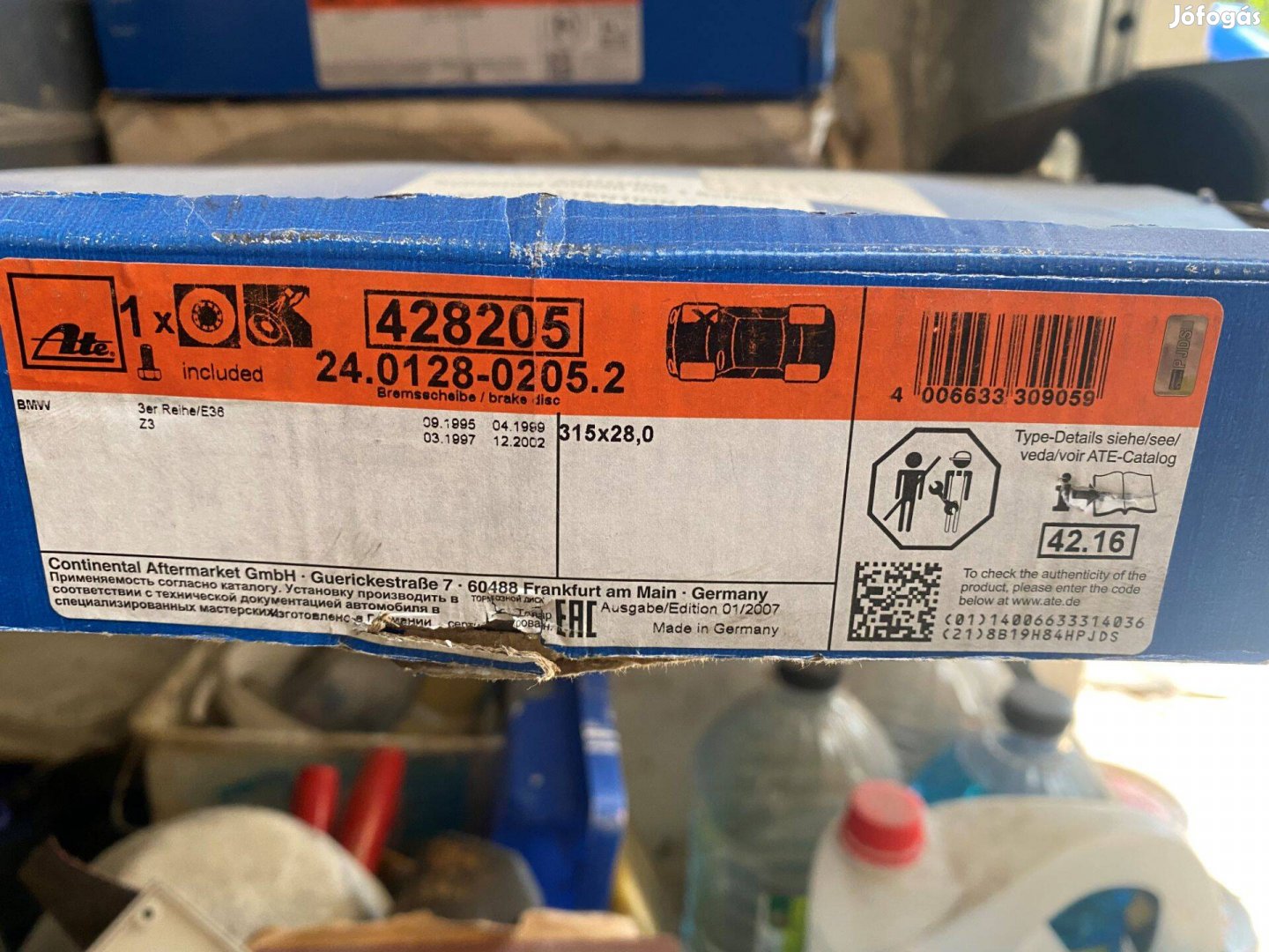 BMW 3-as sorozat vagy Z3 Féktárcsa