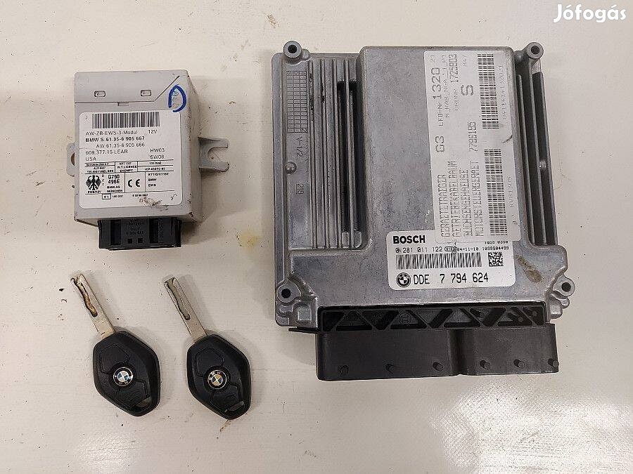 BMW 3 e46 EWS motorvezérlő ECU kulcs 0281011122 7794624