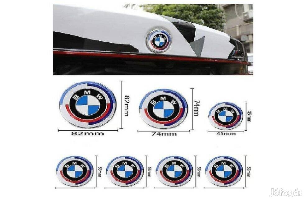 BMW 50 Év Embléma Motorháztető/Csomagtartó/Kormánykerék+4db Felniközép