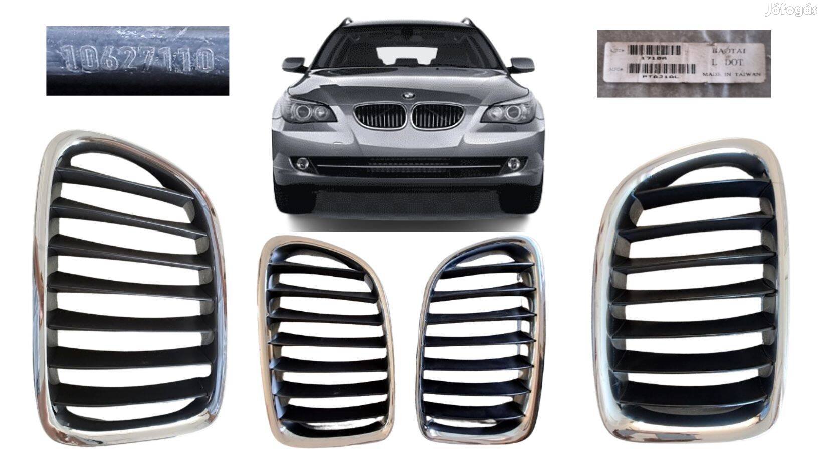 BMW 528i F10 F11 E60 E61 bal + jobb oldali lökhárító hűtőrács 10627110