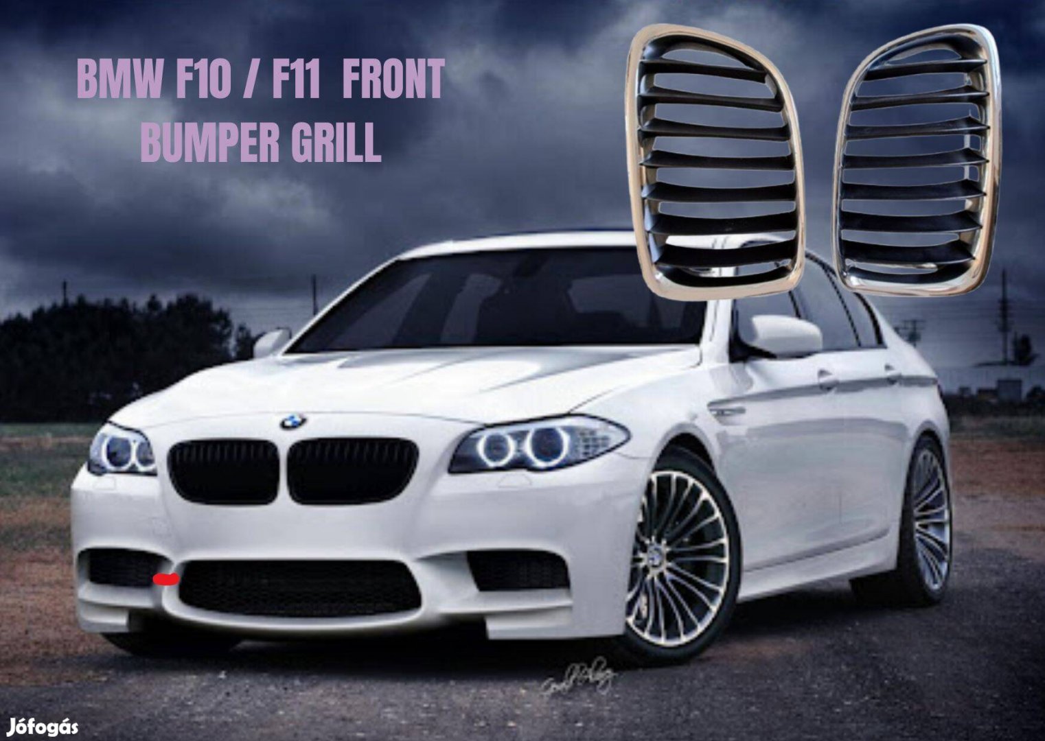 BMW 528i F10 F11 bal + jobb oldali lökhárító hűtőrács 10627110