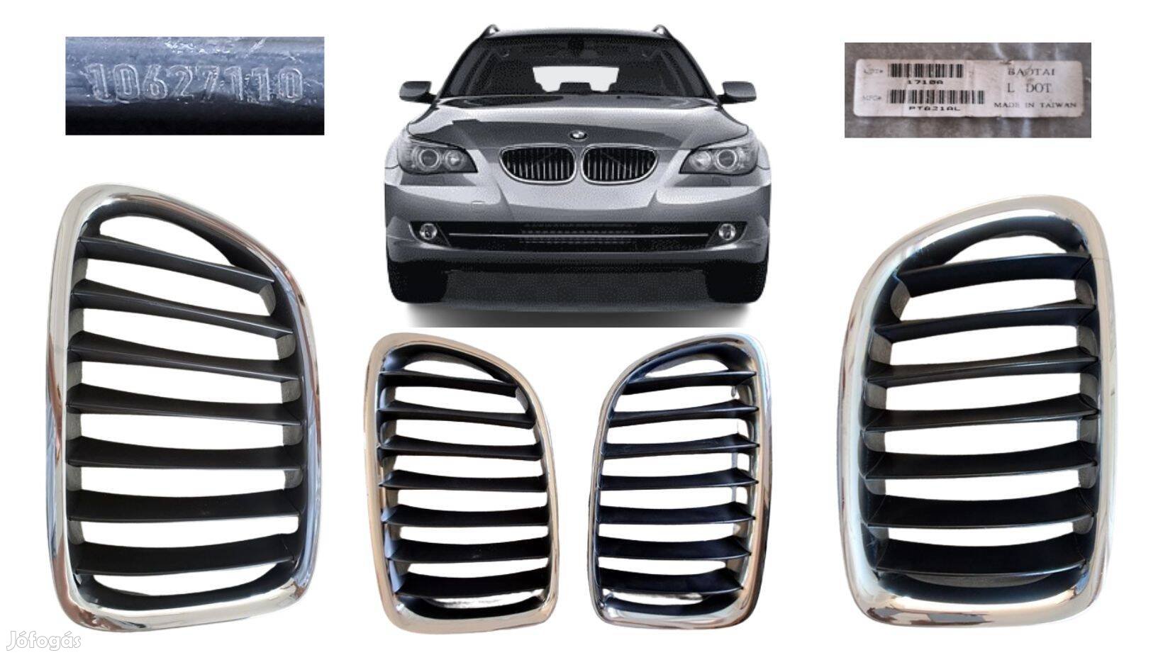 BMW 5 E60, E61 lökhárító felső hűtőrács bal + jobb cikkszám 10627110