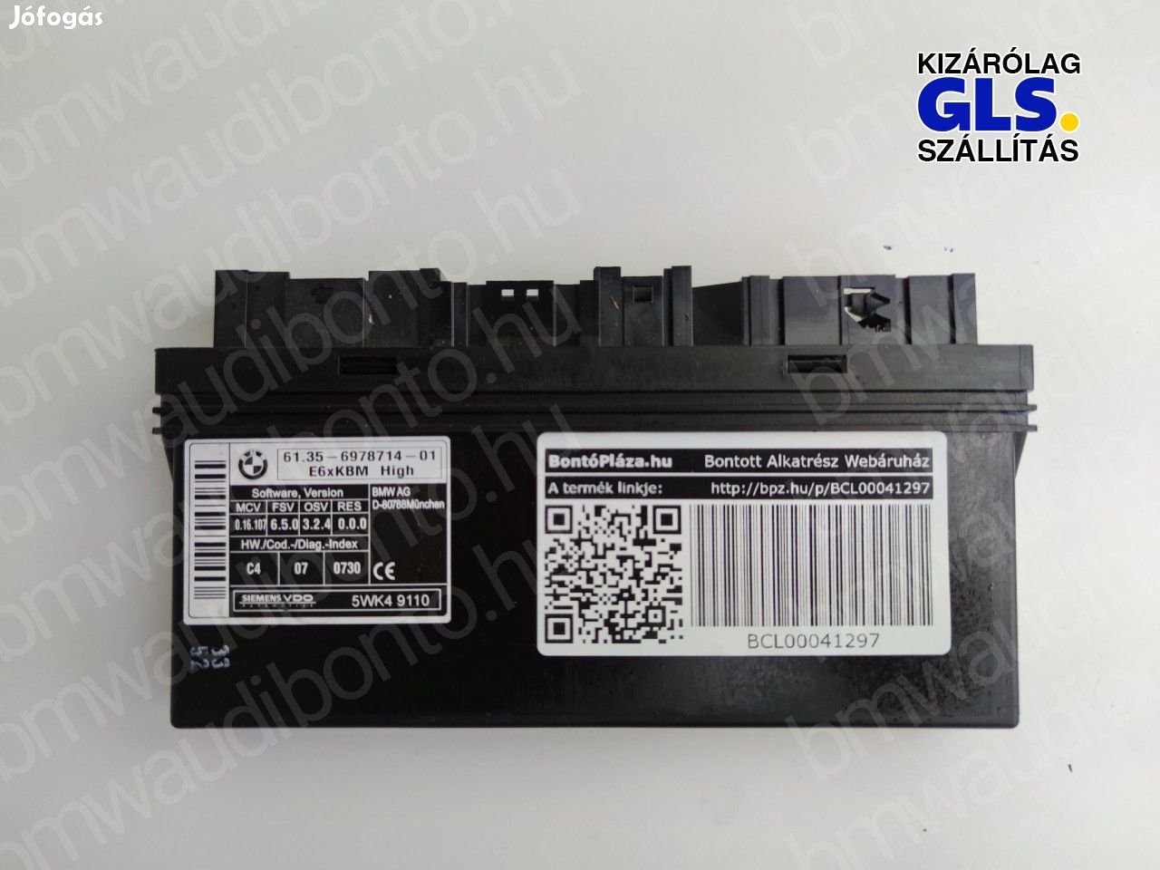 BMW 5 (E60) Komfort vezérlőegység/modul (6978714, 61356978714)