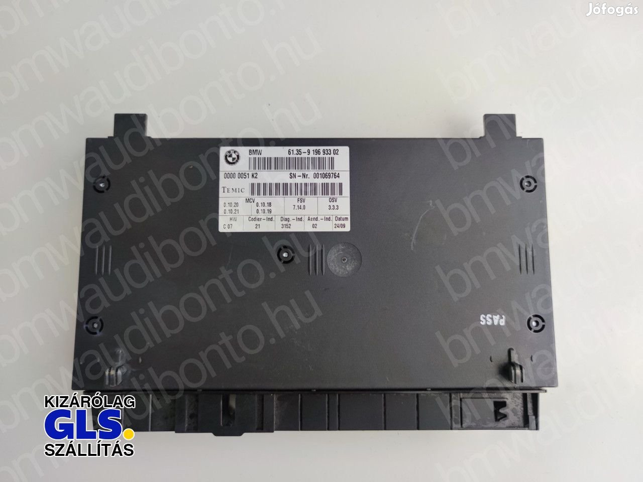 BMW 5 (E60) Ülés vezérlőegység/modul (9196933, 61359196933)
