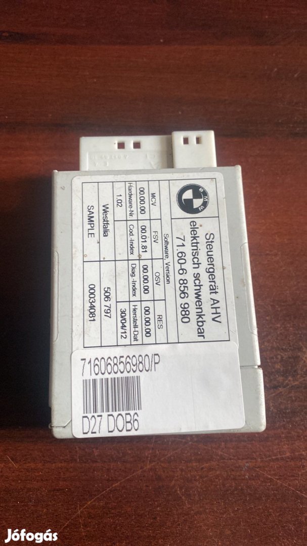 BMW 5. vezérlőegység 71606856980 eladó