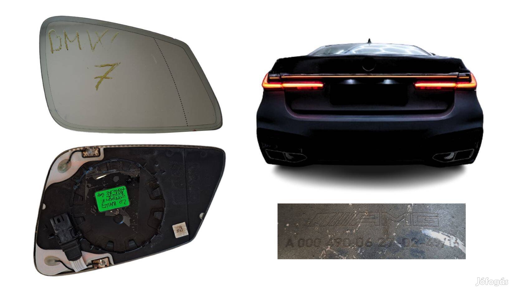 BMW 7 F01 fűthető visszapillantó tükör fedlap cikkszám