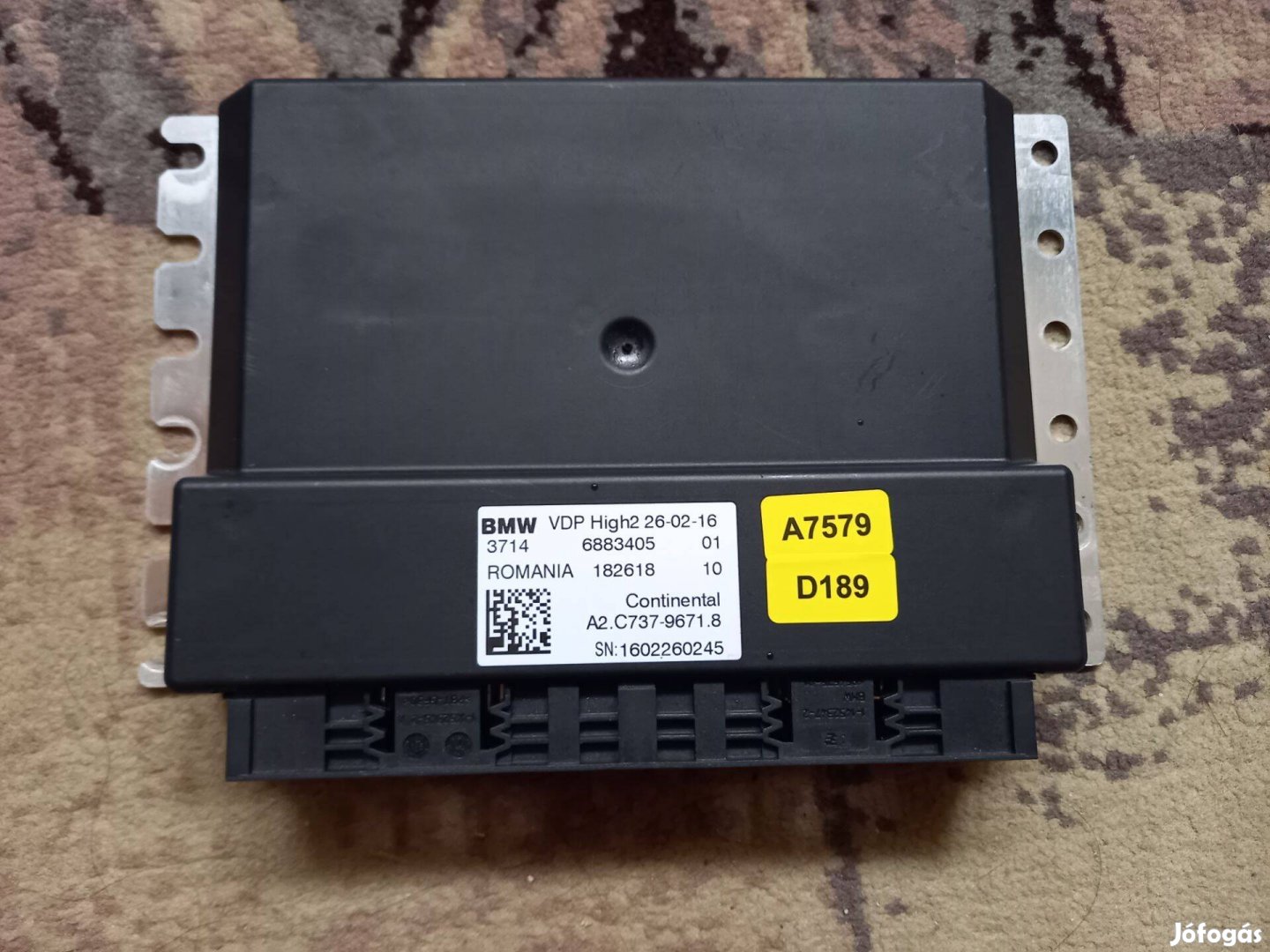 BMW 7 G11 VDP modul, felfüggesztés vezérlő 6883405