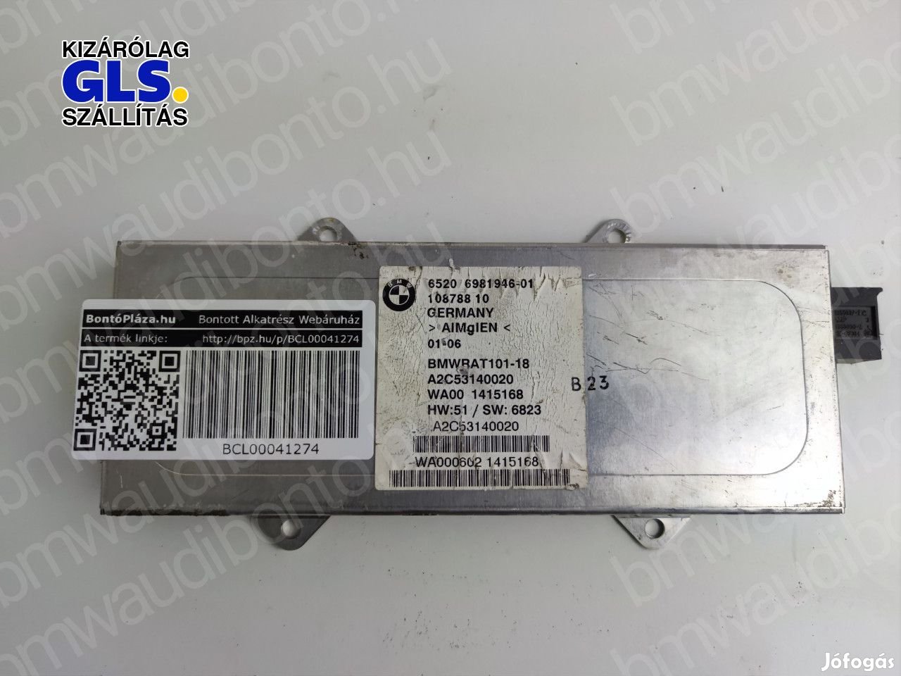 BMW 7 (E65, E66, E67) Antenna erősítő (6981946, 65206981946)