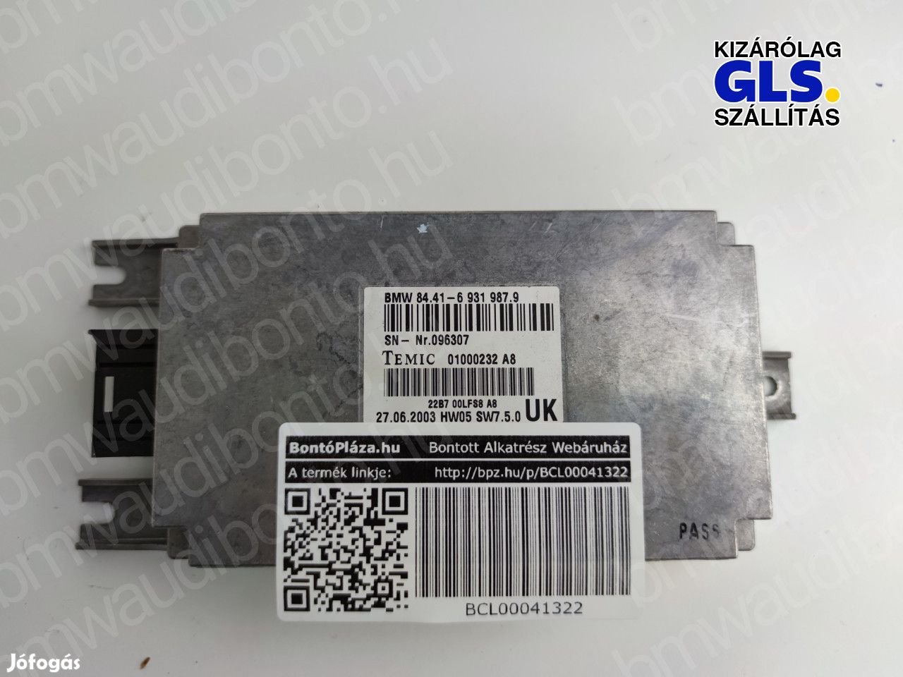 BMW 7 (E65, E66, E67) Hangvezérlő egység/modul (6931987, 84416931987)