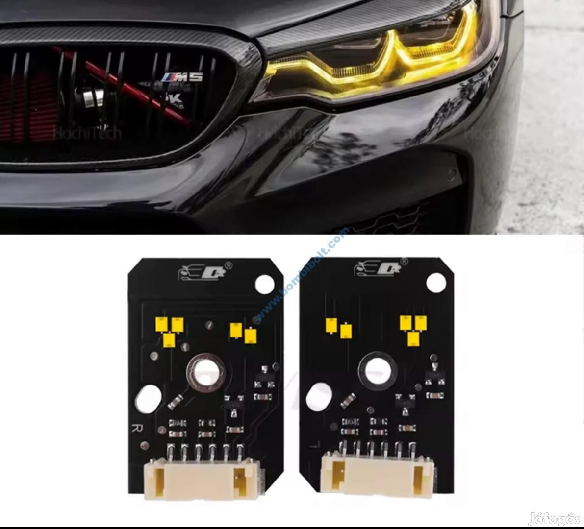 BMW CSL style DRL borostyánsárga led G30 G31, 2017-2020
