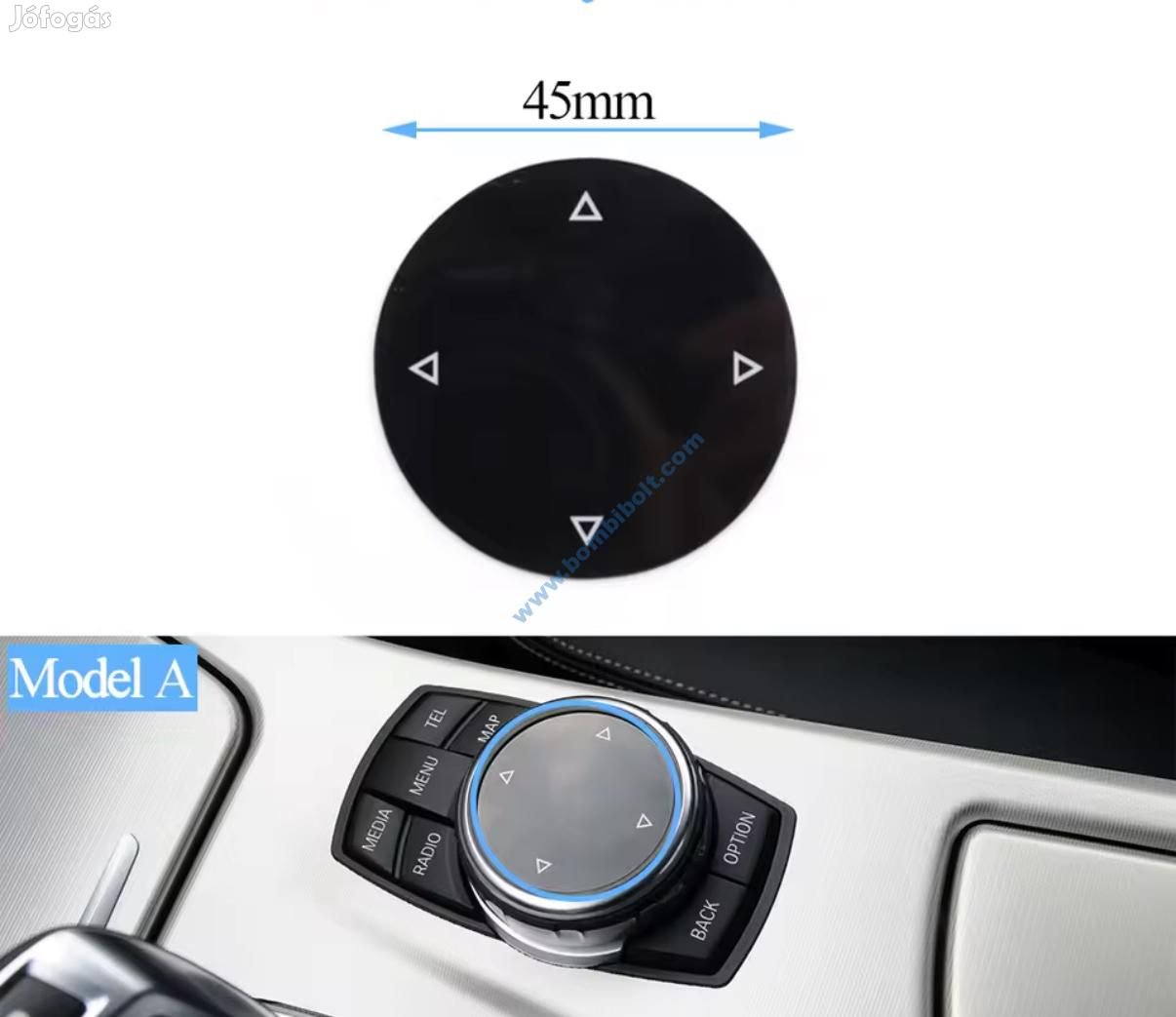 BMW CiC multimédia gomb fedél, F10 F11 F12 F06 F07 F01 F02 F03 F07