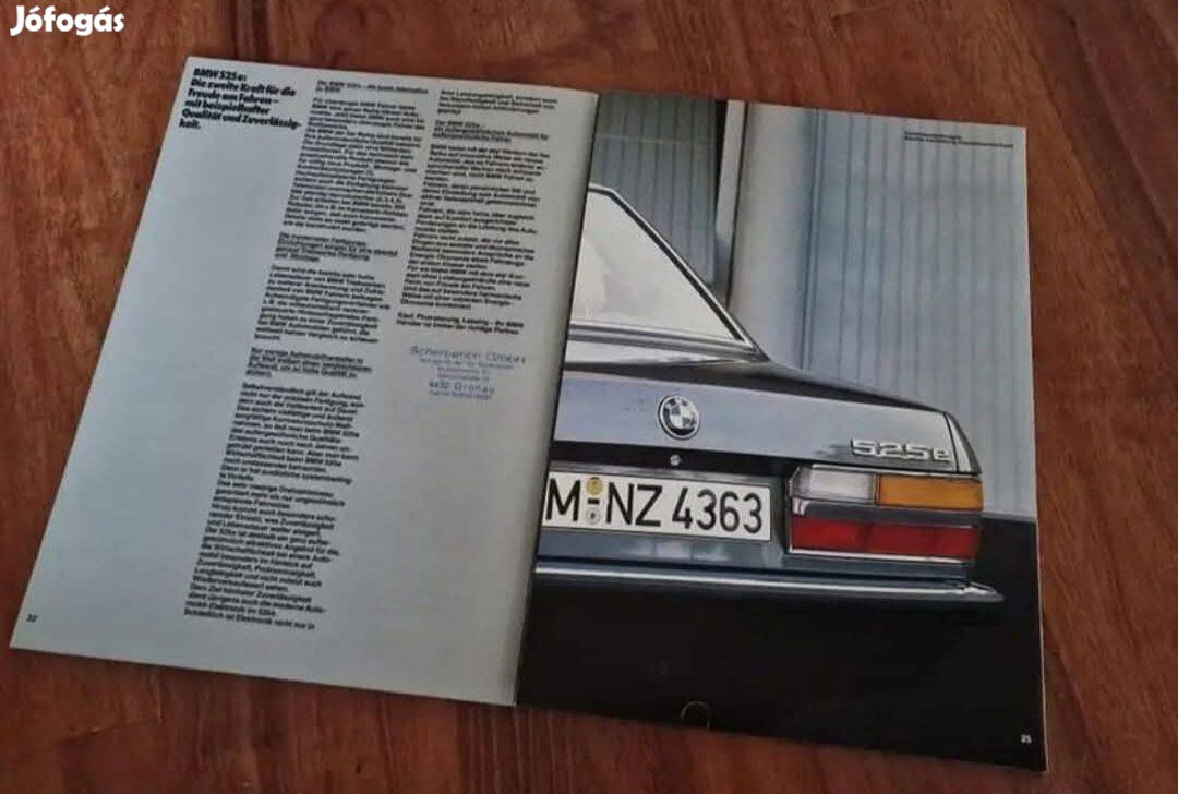 BMW E28 525e 525e Katalysator Prospektus 1985