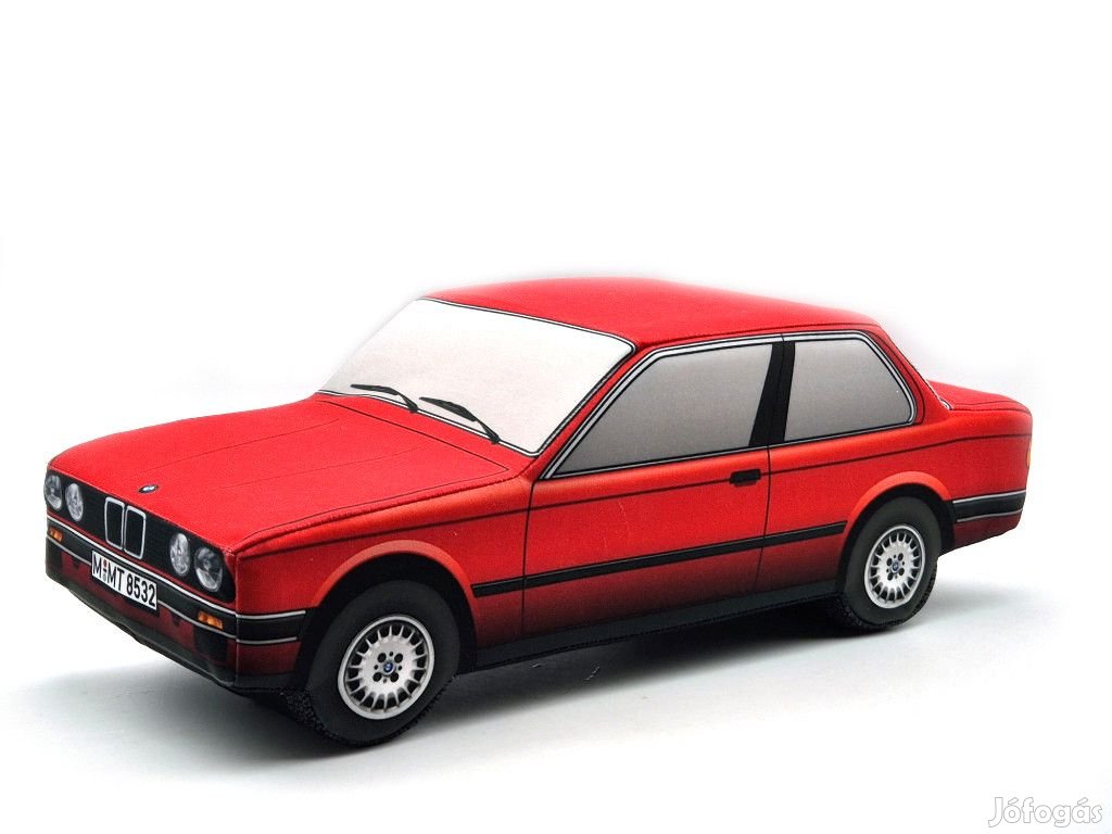 BMW E30 coupe plüss autó - piros
