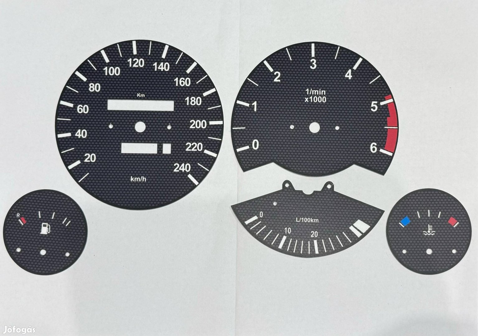 BMW E30 km óra számlap carbon új!