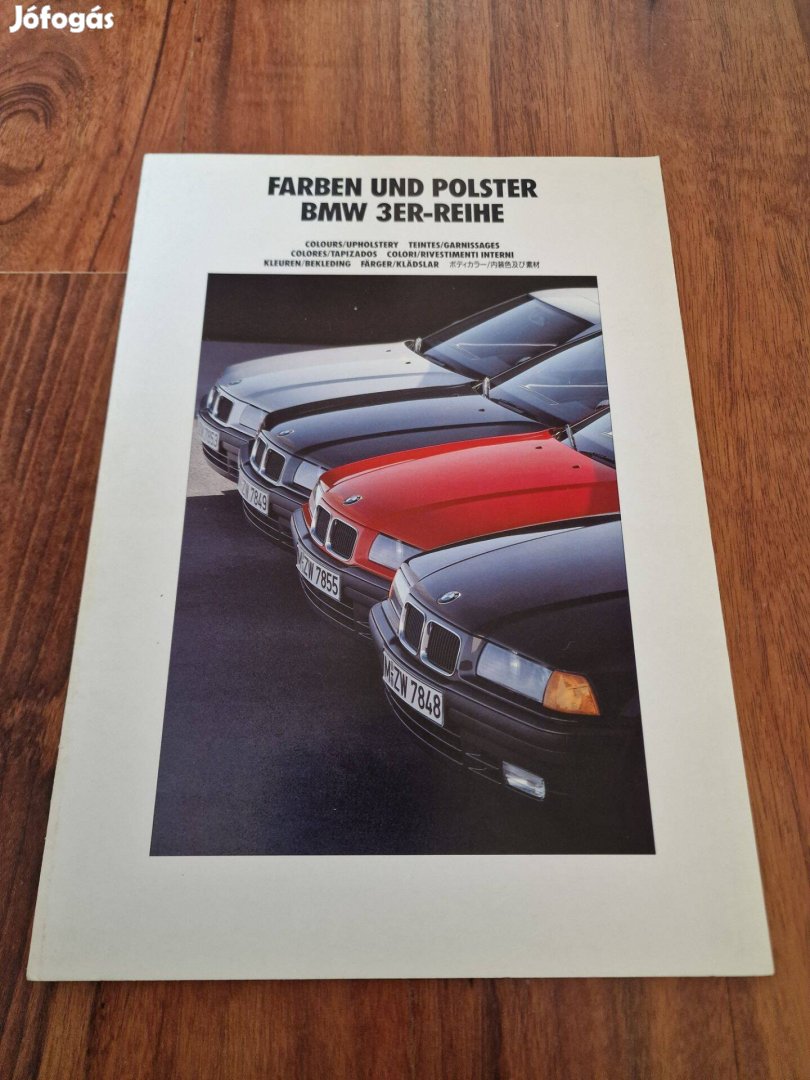 BMW E36 3-AS Sorozat Szín / Kárpitminta Prospektus 1991