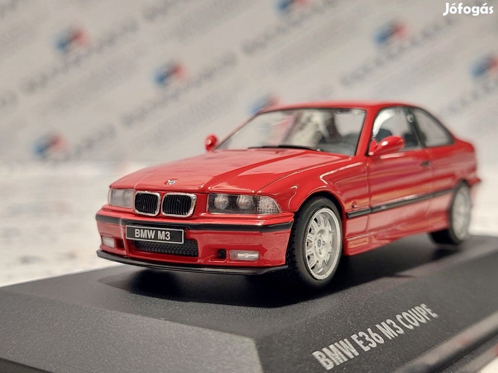 BMW E36 M3 coupe (1999) - piros -  Solido - 1:43