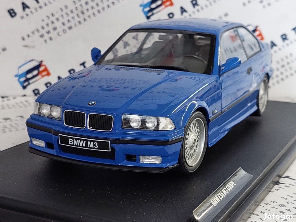 BMW E36 M3 coupe - kék -  Solido - 1:18