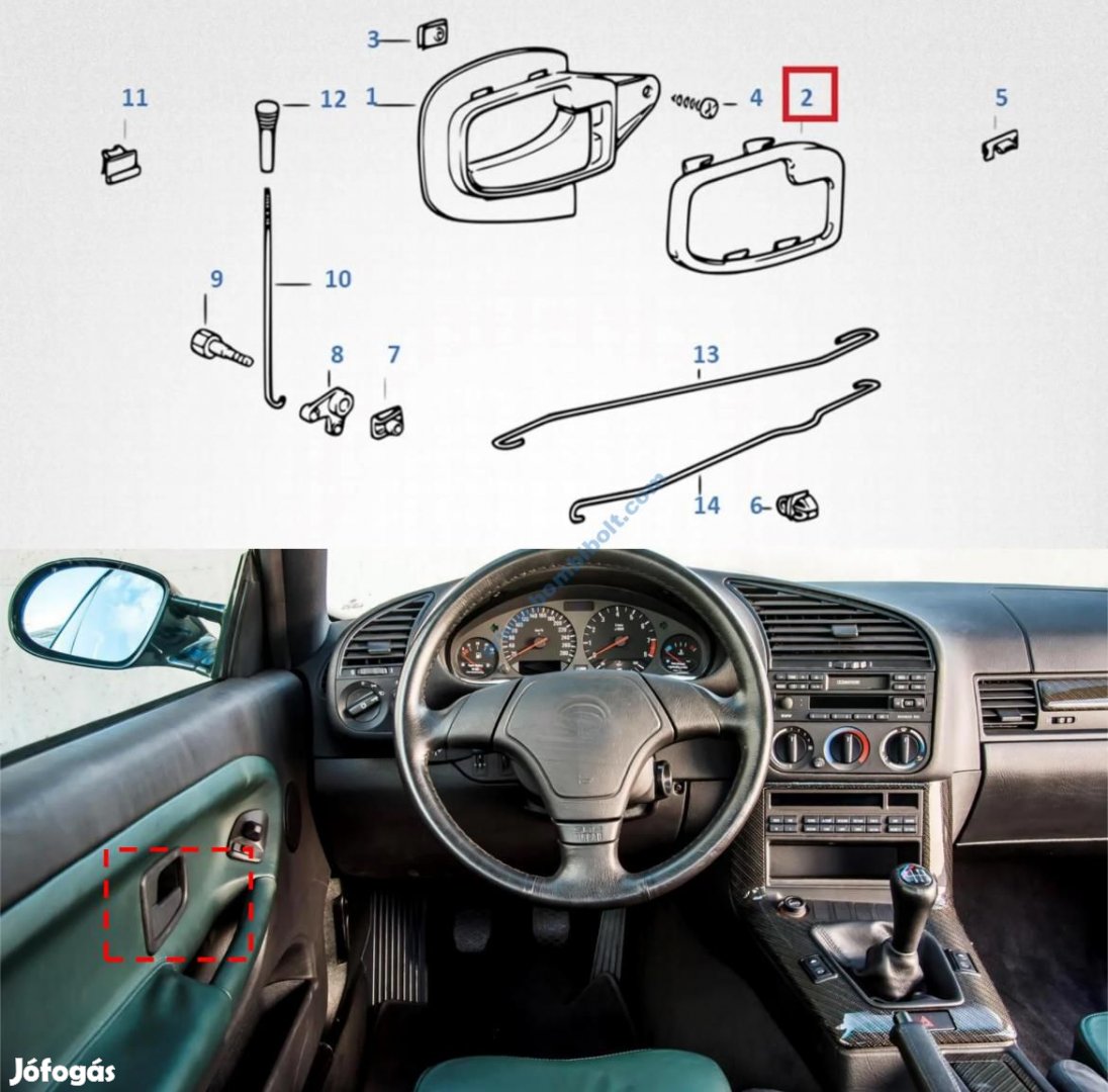 BMW E36, Z3 ajtófoganytú keret