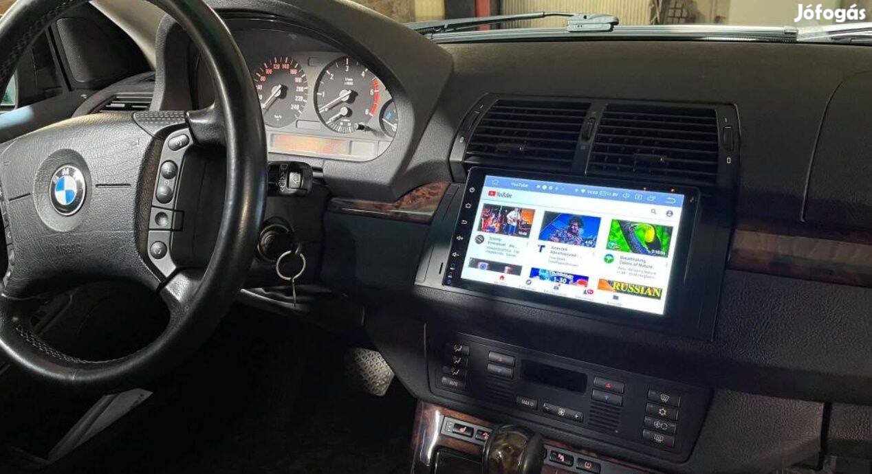 BMW E39 Carplay Multimédia Android GPS Rádió Tolatókamerával