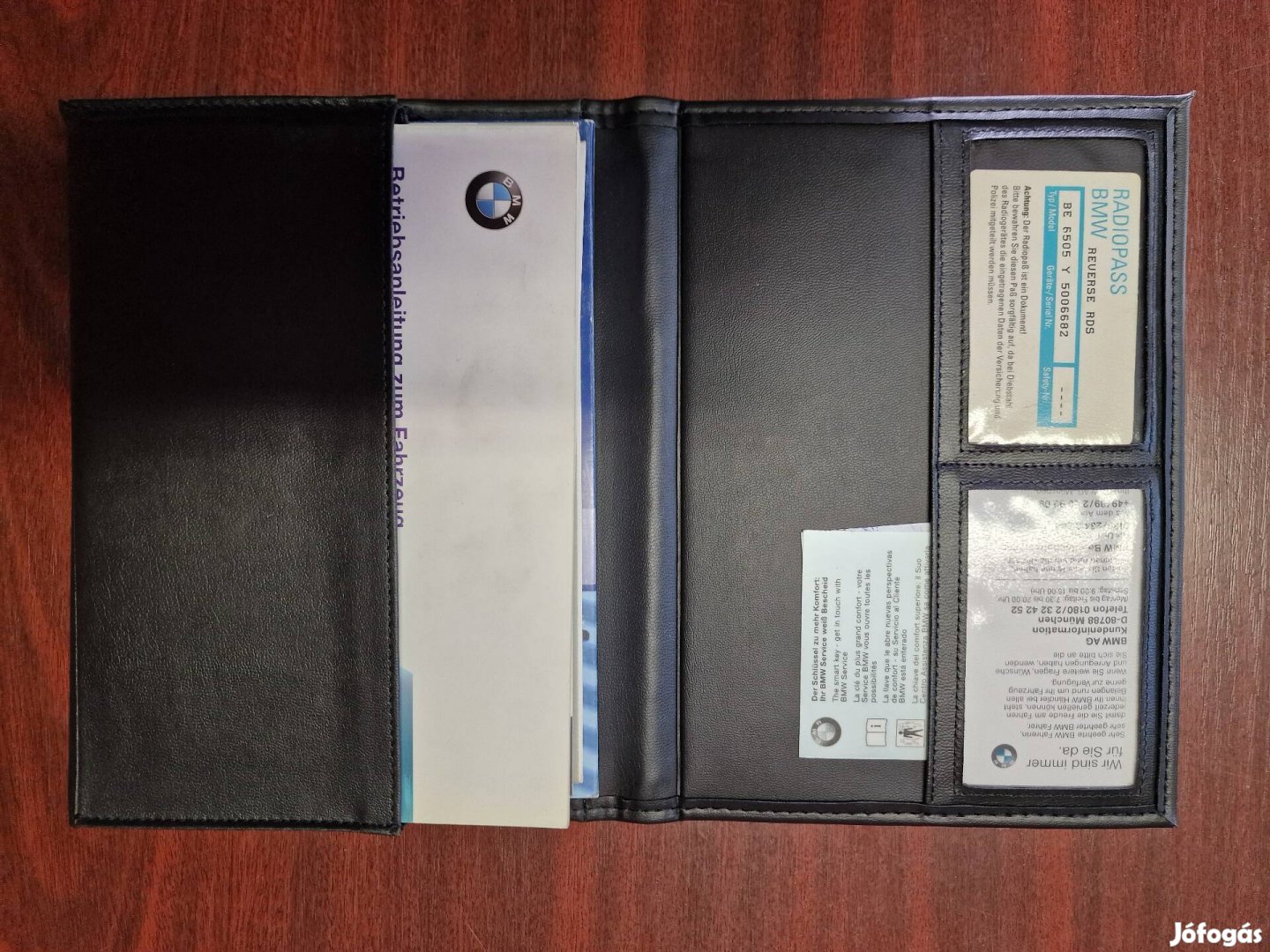 BMW E39 Gyári bőrtok mappa irattartó dosszié használati utasítás.