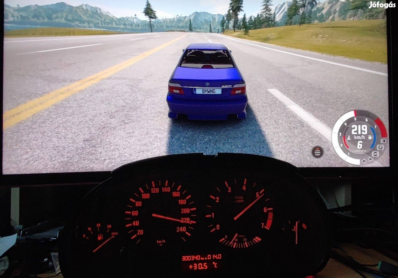 BMW E39 műszerfal/óracsoport PC-s autós játékokhoz