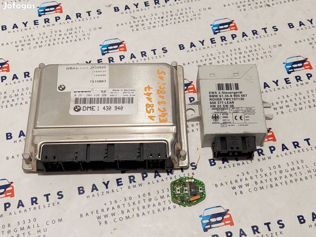 BMW E46 318i 318ci M43 M43TUB19 ECU EWS computer motorvezérlő szett -