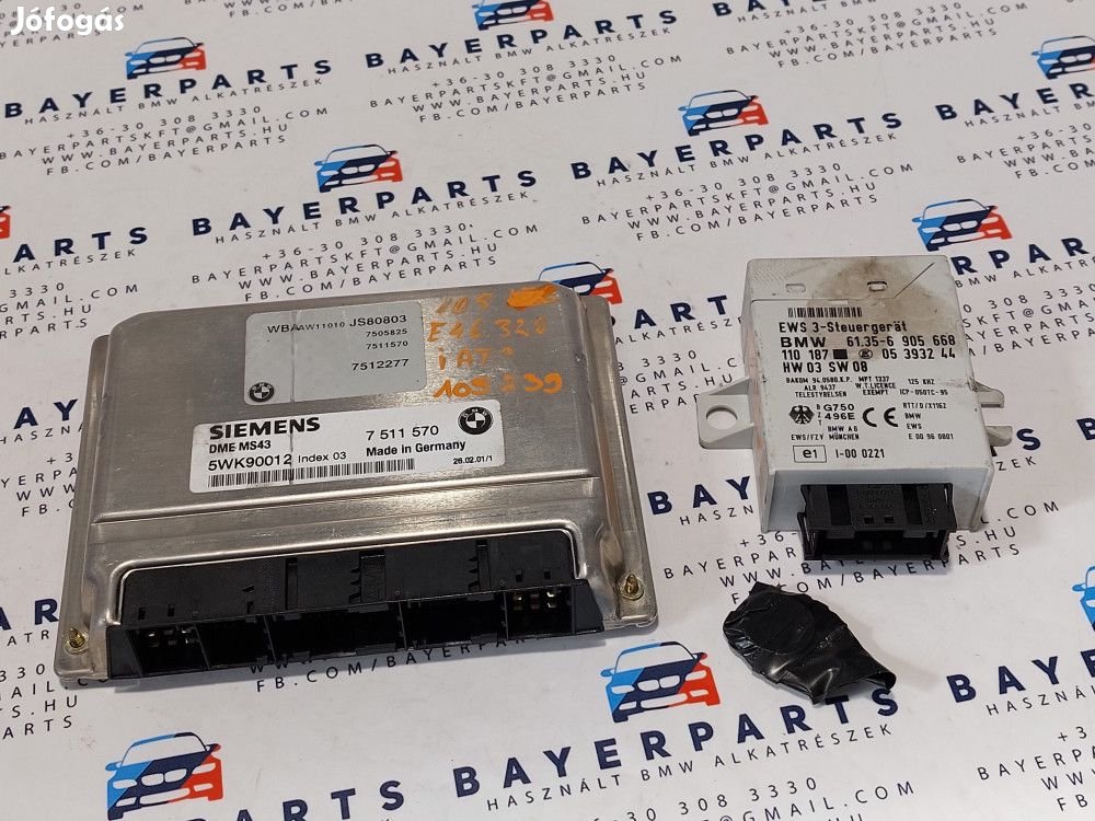 BMW E46 320i  automata M54B22 170le  ECU EWS computer motorvezérlő in