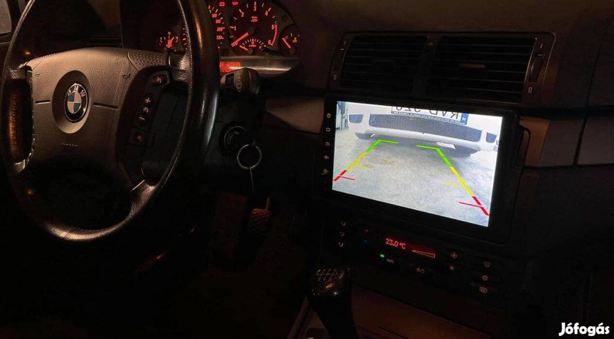 BMW E46 Carplay Multimédia Android GPS Rádió Tolatókamerával