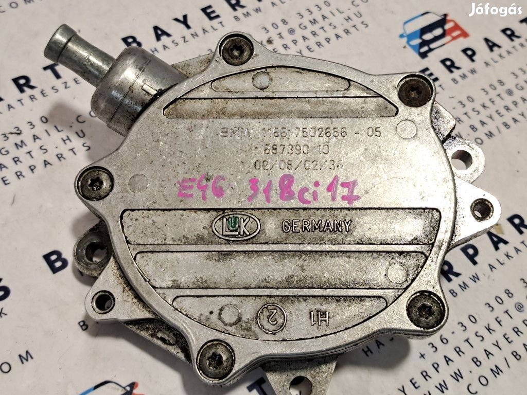 BMW E46 E87 E90 E60 X5 fék vákumszivattyú vákumpumpa