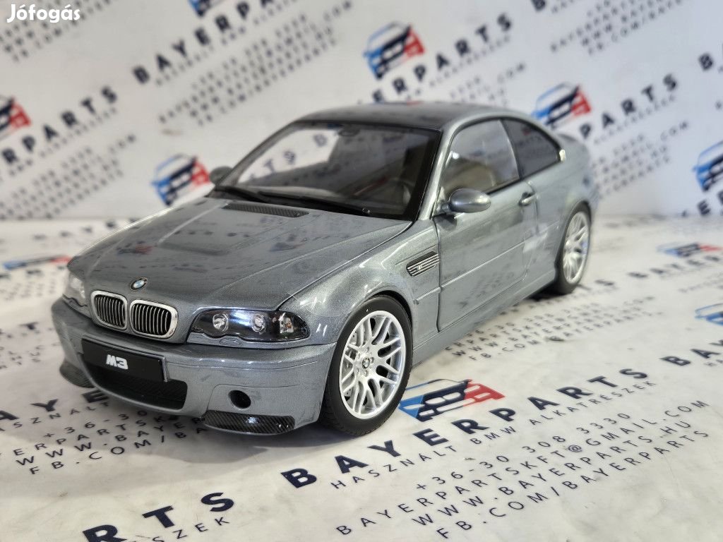 BMW E46 M3 CSL (2003) - szürke -  Norev - 1:18