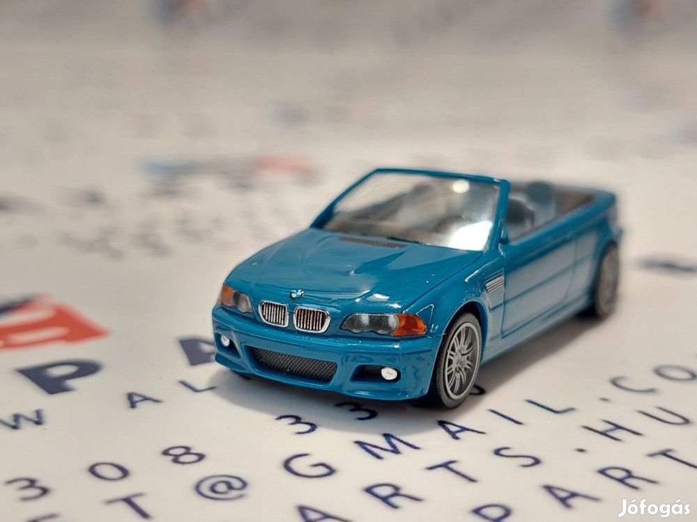 BMW E46 M3 cabrio - kék -  Herpa - 1:87 - sérült dobozzal