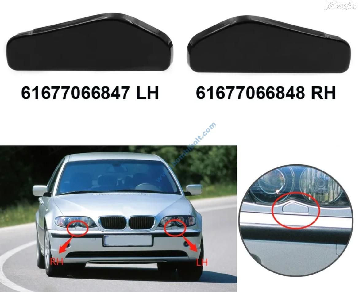 BMW E46 facelift lámpa mosó fedél 2000-2005