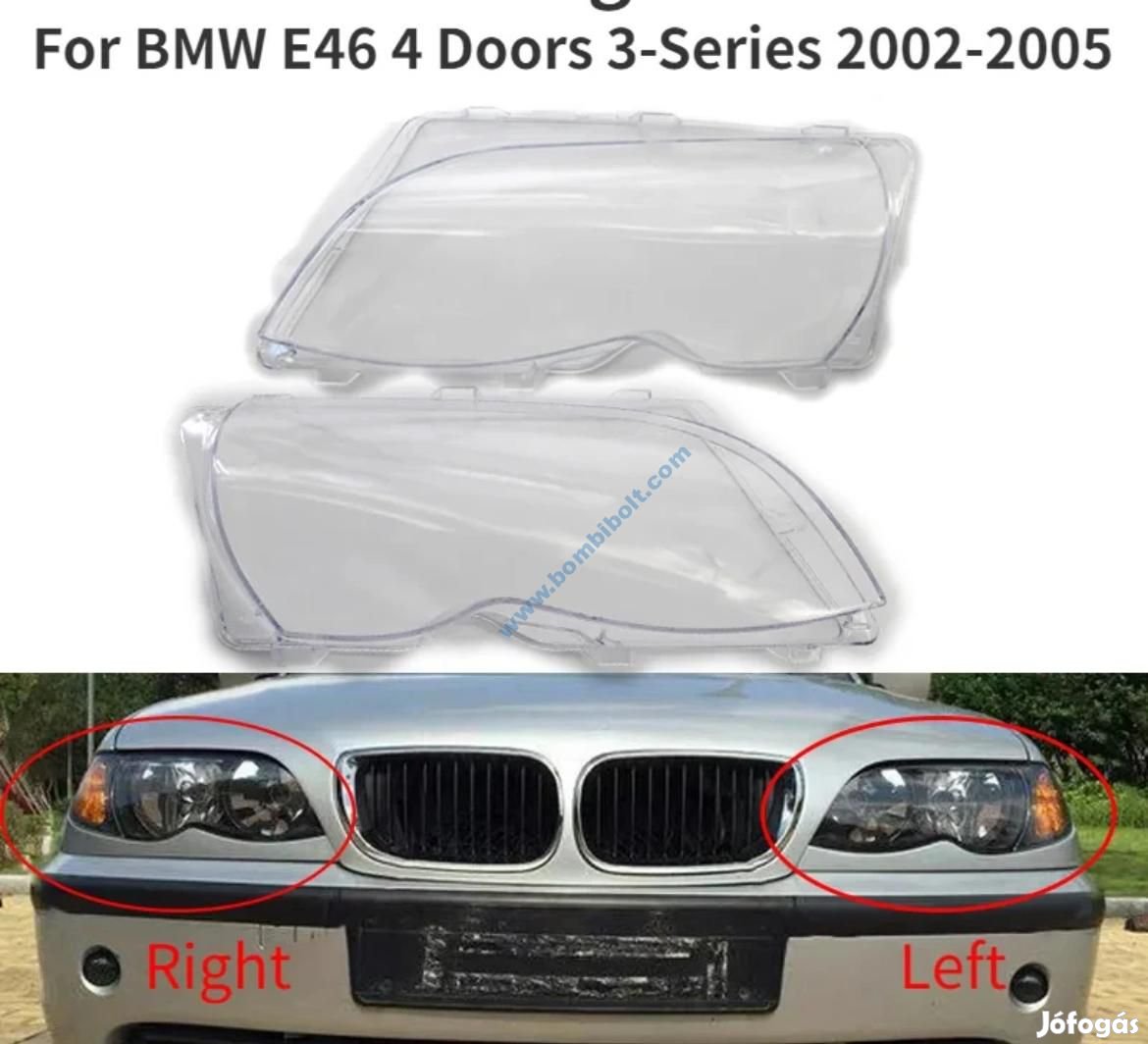 BMW E46 facelift szedán / touring lámpabúra, fényszóró búra 2002-2005