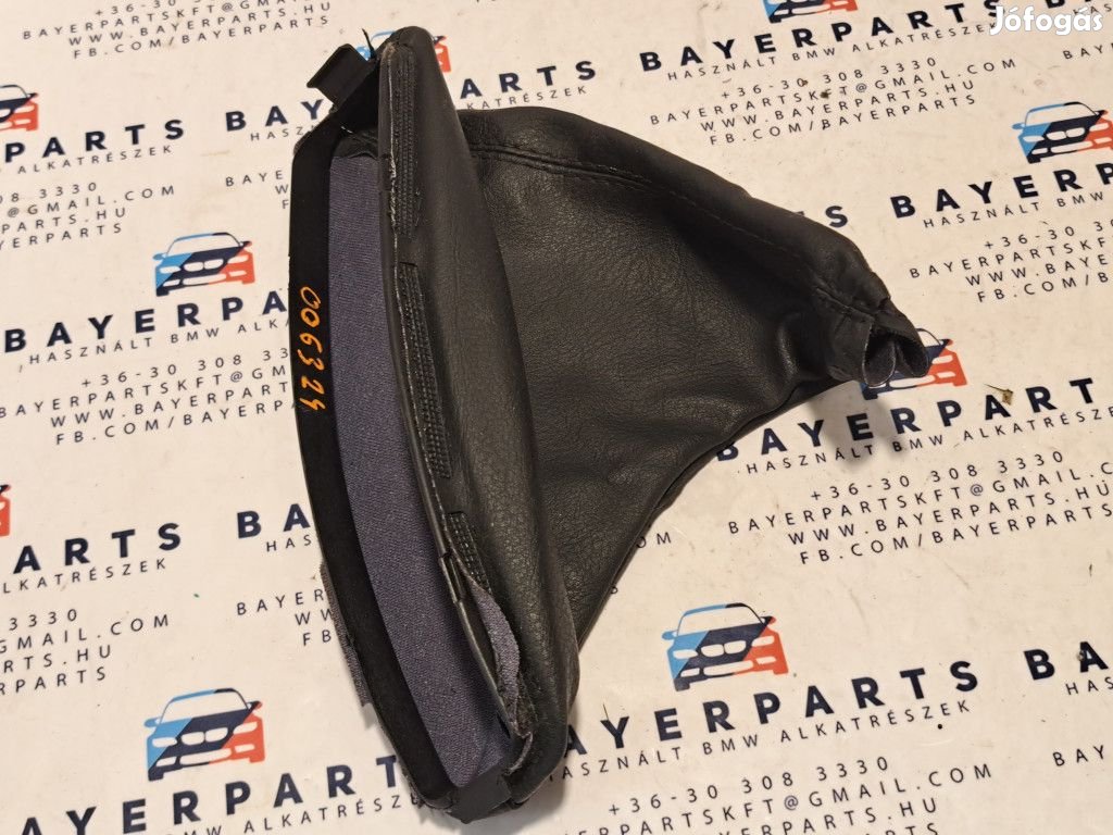 BMW E46 fekete bőr kézifék szoknya zsák bőr markolat