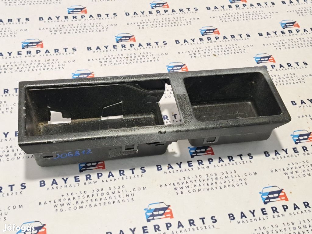 BMW E46 fekete középső középkonzol rolós tároló rekesz - roló nélkül