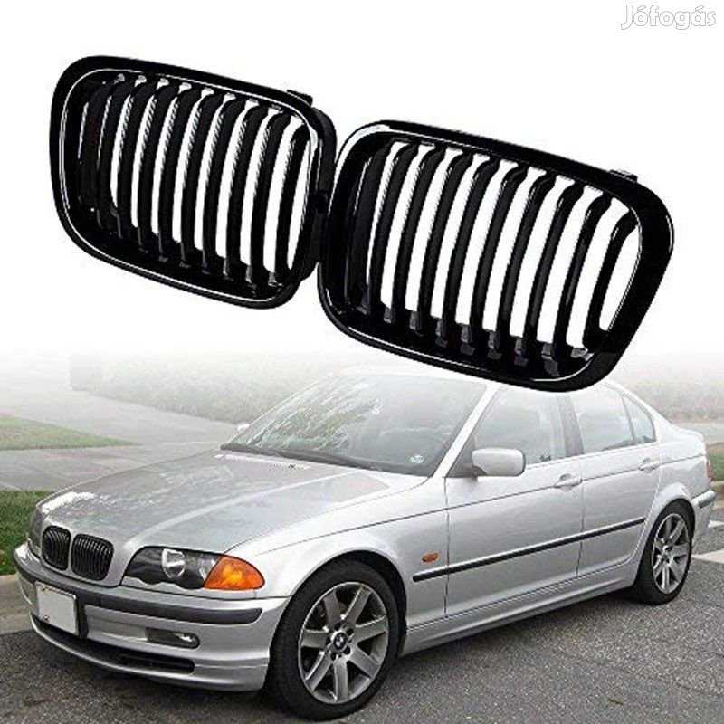 BMW E46 fényes fekete hűtőrács / vese 1998-2001