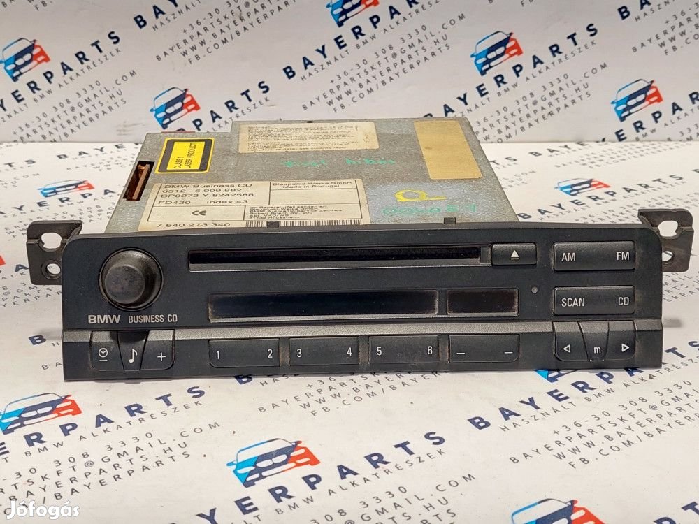 BMW E46 gyári Business CD lejátszó rádió fejegység - pixelhibás