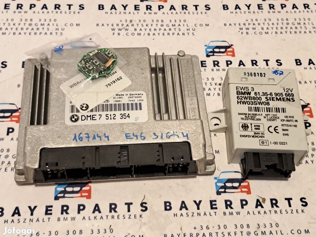 BMW E46 manuális 318i 318 318ci N42 N42B20A ECU EWS motorvezérlő elek