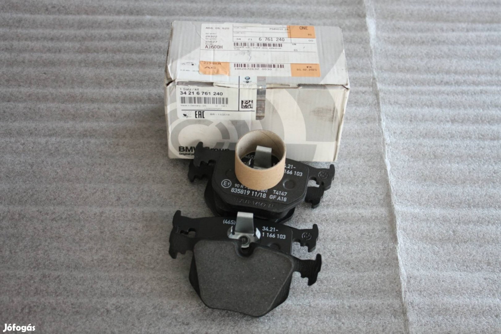 BMW E46 nagy fékes hátsó fékbetét garnitúra - gyári új 34216761240