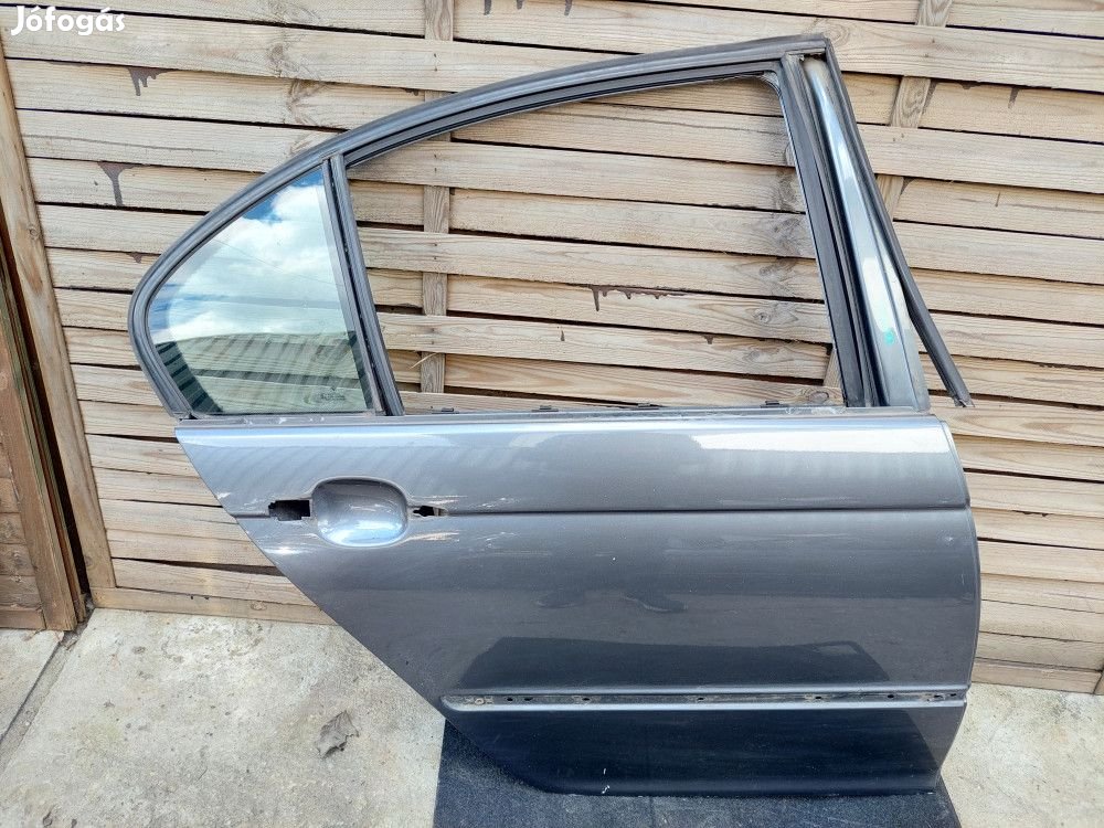 BMW E46 sedan szürke stahlgrau jobb hátsó ajtó