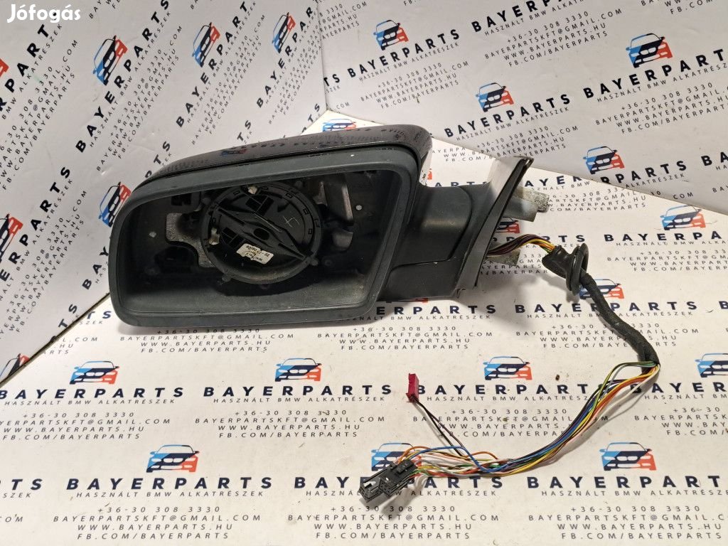 BMW E60 E61 fekete bal kilépőfényes behajló visszapillantó tükör