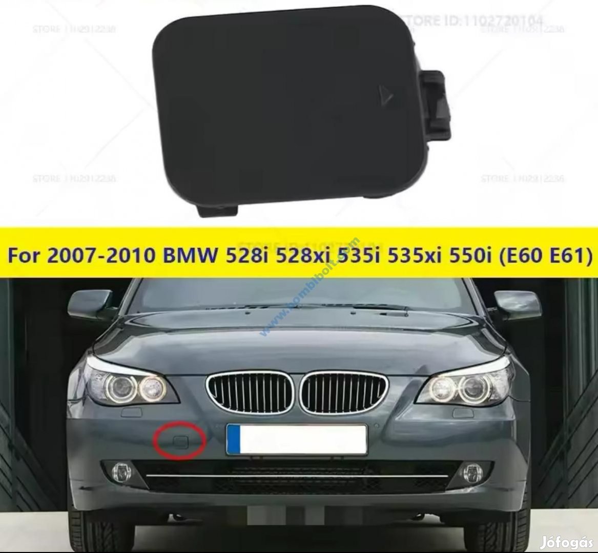 BMW E60 E61 lci első vonószem takaró fedél, 51117184708