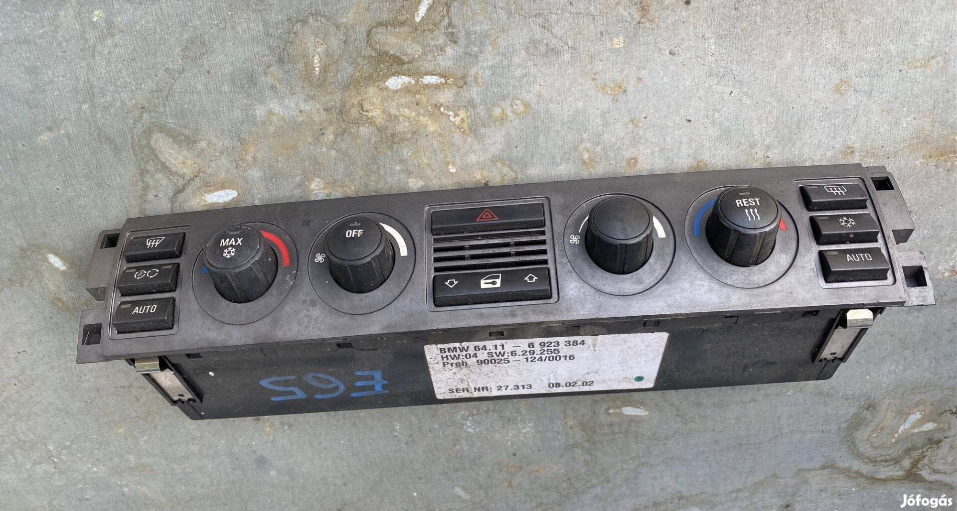 BMW E65 klíma panel
