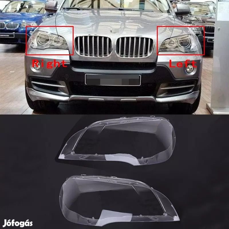 BMW E70 X5 lámpabúra, fényszóró búra 2007-2013