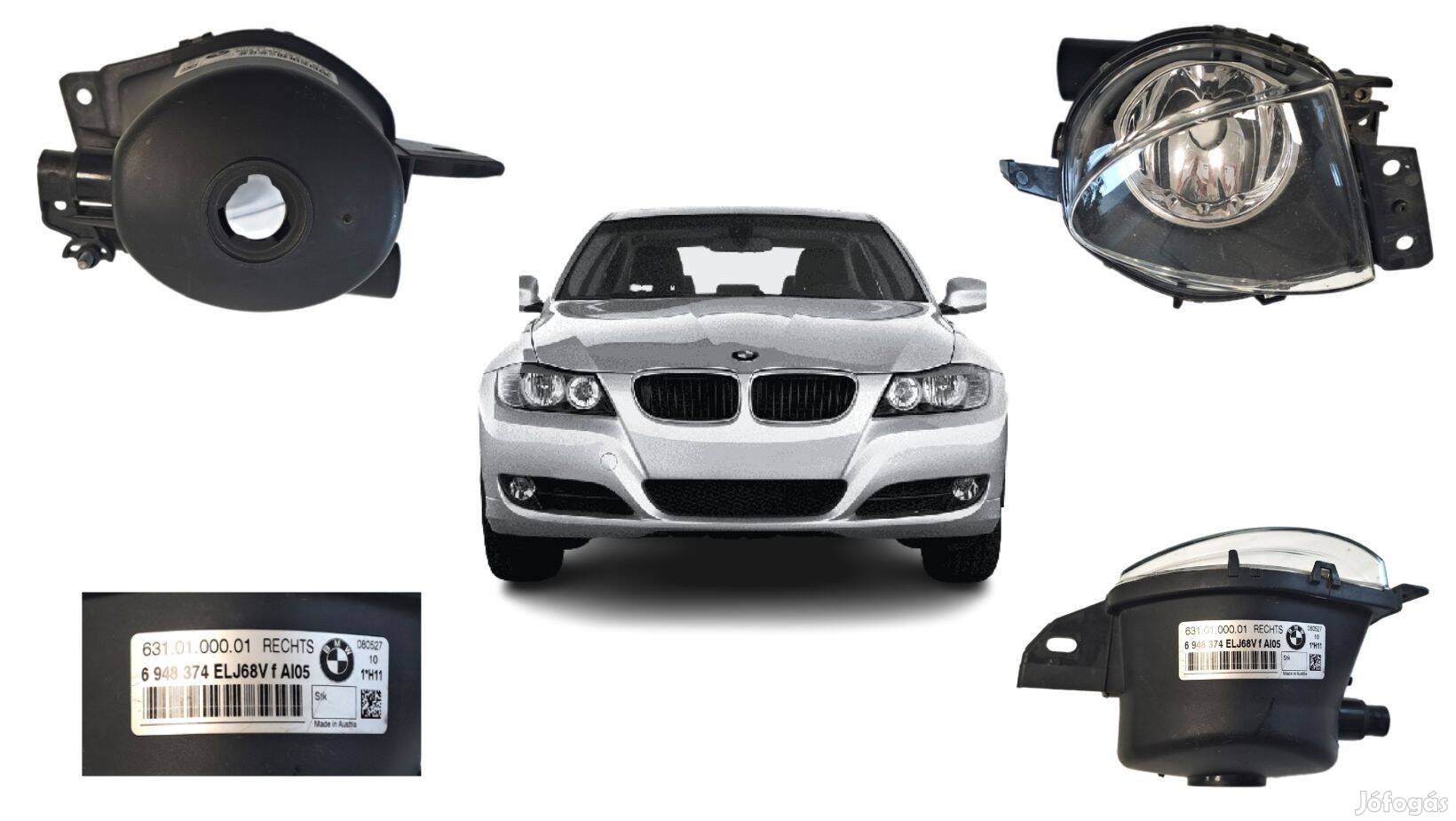 BMW E90 E91 E92 E93 jobb oldali ködlámpa, cikkszám 6948374